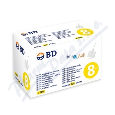 BD jehličky k inz.perům 8mm 30G tenkostěnné 100ks