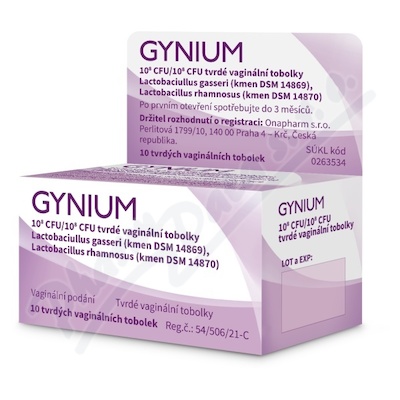 GYNIUM 1x10^8cfu/1x10^8cfu.vag.cps.dur.10