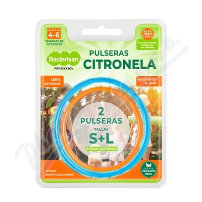 Bacterisan Repelent.náramek s citronelou S+L 2ks