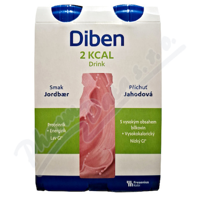 Diben 2 kcal Drink jahoda por.sol.4x200ml