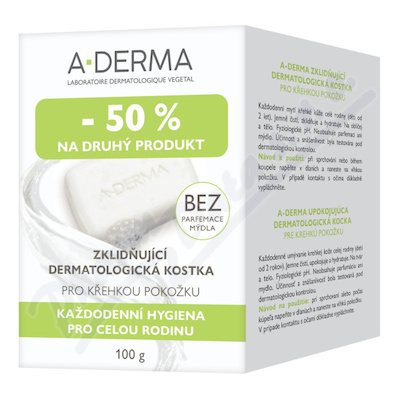 A-DERMA Zklidňující dermatologická kostka DUO 100g