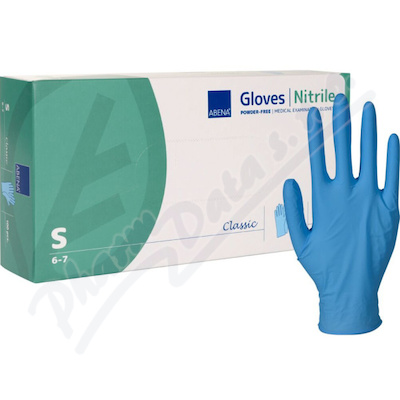 ABENA Rukavice vyš.Nitril Clas.S nepud.modré 100ks