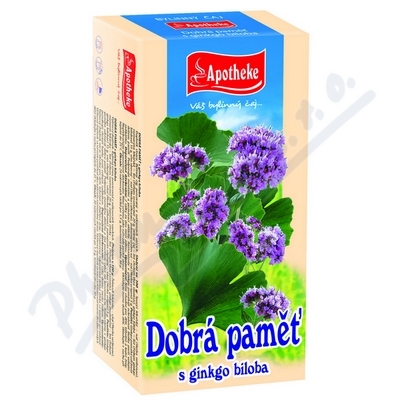 Apotheke Dobrá paměť s ginkgo biloba čaj 20x1.5g